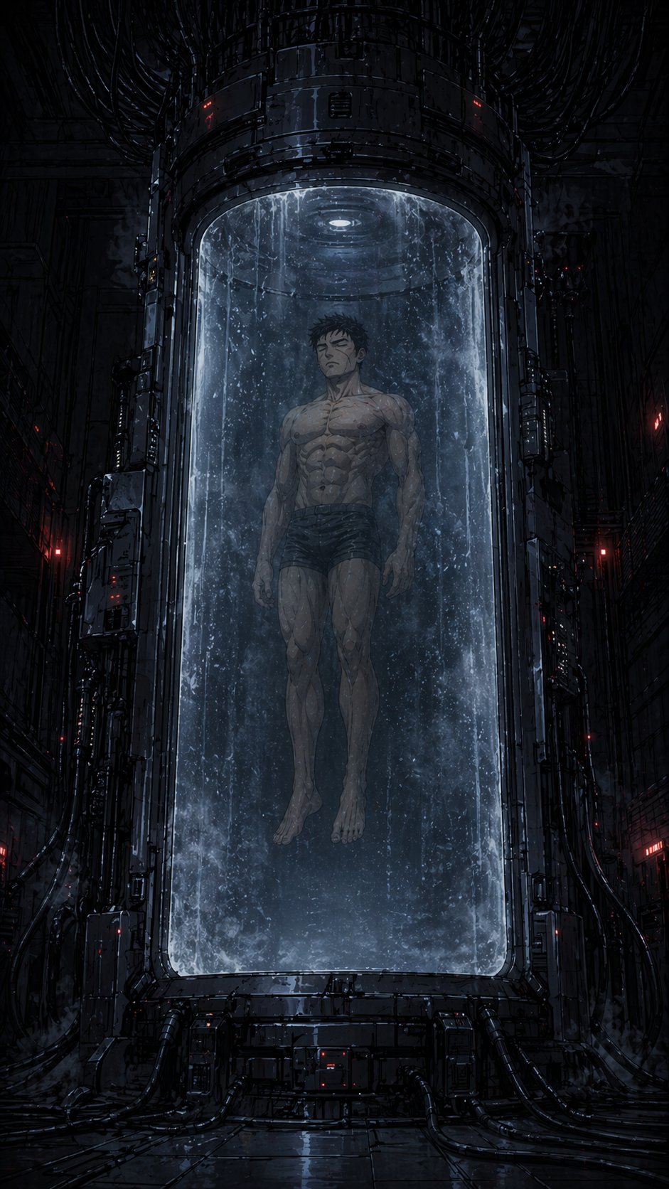 The Chamber — Gi-Hwan suspended in cryogenic stasis